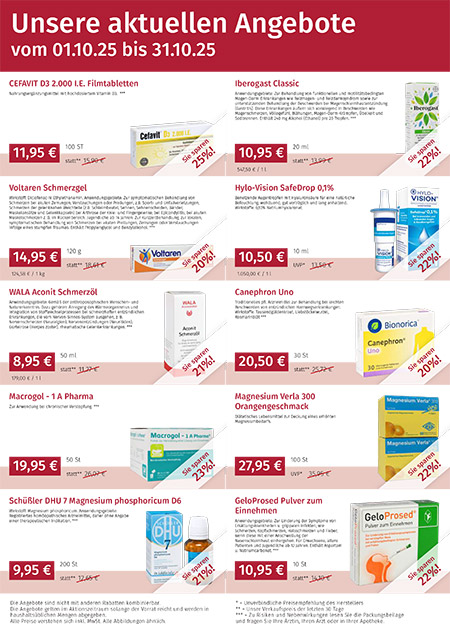 Apotheken Angebote Oktober 2025