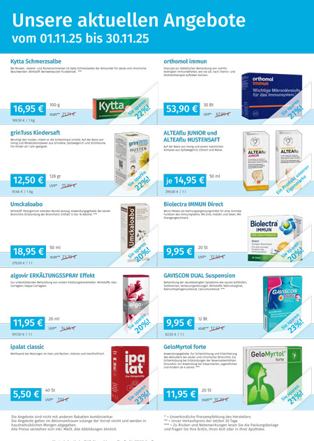 Apotheken Angebote November 2025