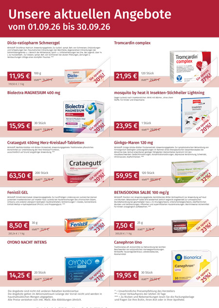 Apotheke Angebote September 2026